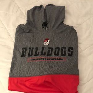 NWT Georgia Bulldogs hooded dry fit long sleeve